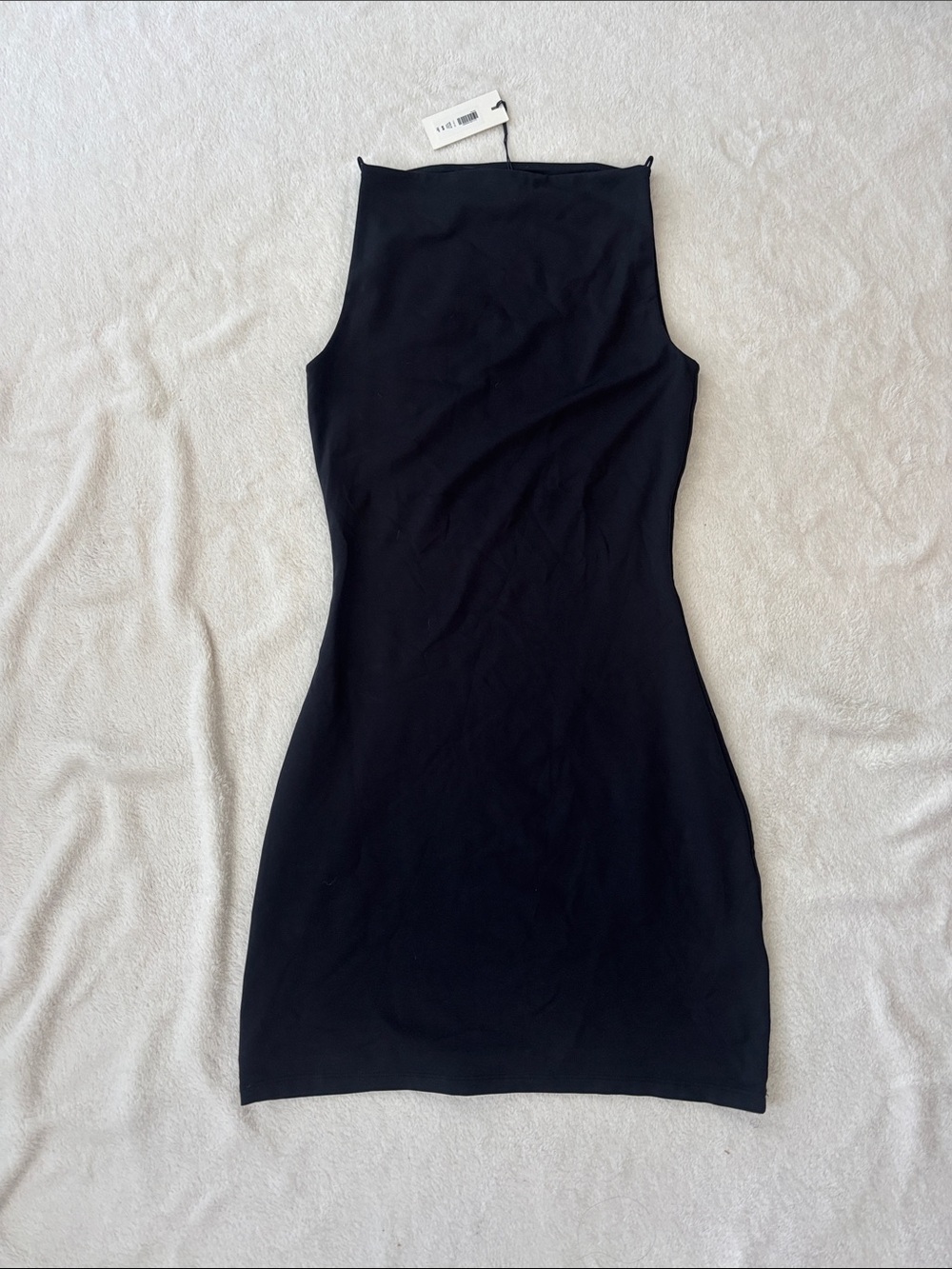 Aritzia Svelte Contour High-Neck Mini Dress - Size M, Black